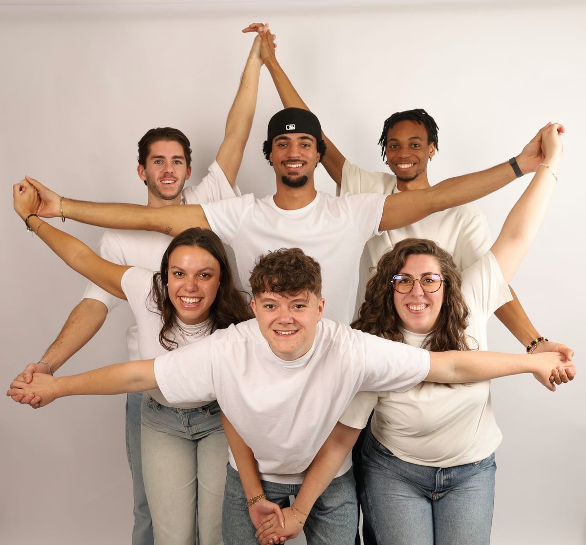 Groepsfoto van het team